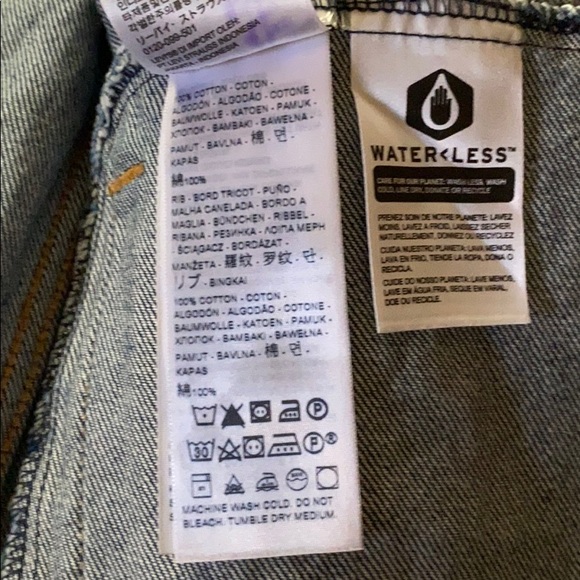 🔥🔥🔥NEW Levi's Original Rib Trim Trucker Denim Jacket - Picture 7 of 7